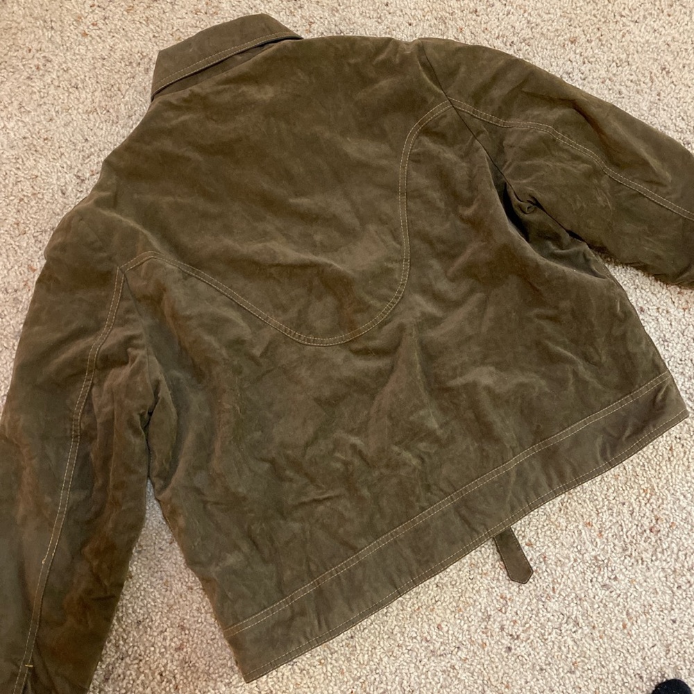 VINTAGE RUSTIC ARMY GREEN JACKET - Picture 3 of 4
